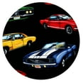 thumbnail image 2 of Wall Clock Home Decor or for a Patio/RV/Game Room 10" Round Silver Edge with a Black Face Featuring Your Choice of a Car, Train, or Truck Themed Vinyl Decal - FREE Battery Included (Muscle Cars Power), 2 of 2
