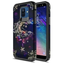 Samsung Galaxy A6 Case, Kaesar Slim Hybrid Dual Layer Shockproof Hard Cover Graphic Fashion Cute Colorful Silicone Skin Cover Armor Case for Samsung Galaxy A6 (Wiccan)