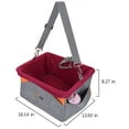 thumbnail image 4 of Portador de asiento de coche para mascotas de viaje para perros y gatos con cojín y correa ajustable, 4 of 8