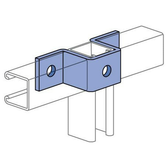 Unistrut P1383EG, 15/8"" Channel, Steel, 3Hole, Channel U Fitting