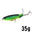 thumbnail image 1 of Señuelo de pesca Topwater, cebo Artificial Whopper Popper, Plopper duro, cola giratoria suave, 1 pieza, 10cm/14cm, 1 of 4