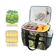 thumbnail image 2 of FORMRS Insulated Cooler Bag 24 Cans Capacity Soft Leakproof Lunch Box with Side Pockets, Green Flowers, 2 of 7