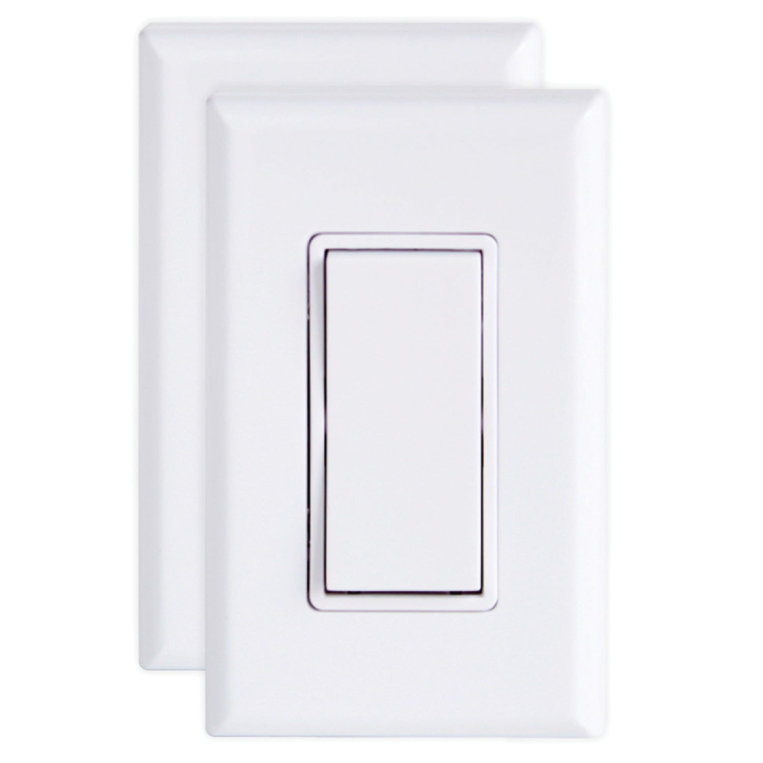RunLessWire Simple Wireless Light Switch Kit, No-Wires and Battery-Free Light Switches for Home (1 Receiver and 1 Light Switch) RW9-SKBK