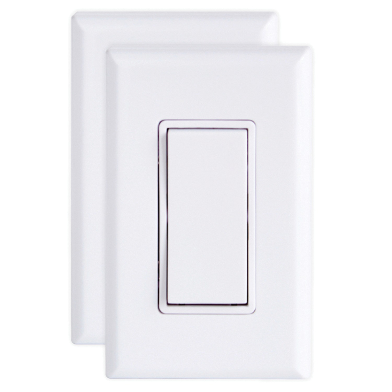 RUNLESSWIRE RW9-S2KWH 3-way Wireless Light Switch Kit with Controller and  Light Switches (White)
