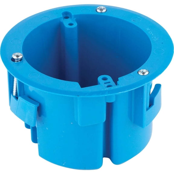 Carlon B618RR Ceiling Box, 4-1/4 in W, 4-1/4 in D, 2-5/8 in H, 1 -Gang, Polycarbonate, Blue