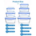 thumbnail image 6 of Sindcom 7 Pack Glass Food Storage Containers, Meal Prep, Airtight Bento Boxes with Leak Proof Locking Lids,Blue, 6 of 9