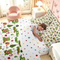 thumbnail image 5 of Manfei Cartoon Frog 7pcs Queen Bedding,Traditional Christmas Tree Bowknot Bedding Comforter Set Queen,White Green,Polkadot Reversible, 5 of 6