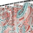 thumbnail image 3 of Pink Paisley and Floral Pattern Shower Curtain 72"x72" ,Bathroom Decorative Shower Curtains Set with 12 Hooks,Modern Waterproof Washable Shower Curtain, 3 of 6