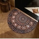 thumbnail image 4 of Felpudo Bohemio Semicircular 60x90cm | Tapete antideslizante de Crystal Velvet para la entrada | Alfombra blanda de poliéster lavable | Acento decorativo del pasillo interior, 4 of 5