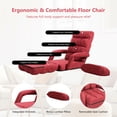 thumbnail image 3 of YYAo Floor Gaming Chair, Recliner,Meditation Floor Chair,Folding Lazy Floor Chair Sofa with Armrests and Pillow-Red, 3 of 10