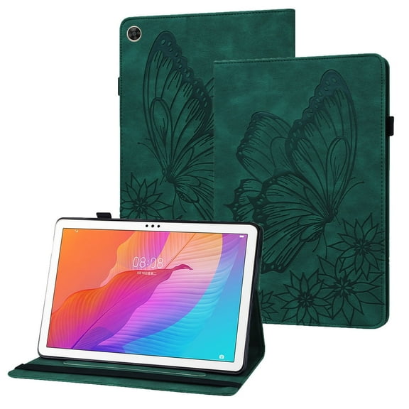 XYX Case for MatePad T10s 10.1 inch AGS3-L09 AGS3-W09, Retro Butterfly Slim Folio Stand Cover (Green)