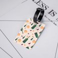 thumbnail image 5 of Luggage Tags for Suitcases, Cheese Wine Bottle Print Leather Bag Luggage Tags ID Label Tags Privacy Protection Travel Bag Labels, 5 of 6