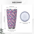 thumbnail image 4 of Salouo colorful Skull flower Print 20oz Tumbler with Lid,Stainless Steel Vacuum Insulated Tumbler Durable Insulated Coffee Mug Thermal Cup with Splash Proof Sliding Lid-Without Straw, 4 of 8