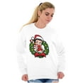 thumbnail image 3 of Betty Boop Christmas Santa Wreath Women Plus Size Sweatshirt Brisco Brands 5X, 3 of 5