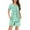 Mint Green, variant on Pajama Sets For Women Floral Tunic Top and Shorts