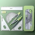 Math Geometry Kit Set 7 Pieces with Shatterproof Storage Box, Student