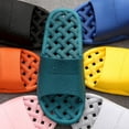 thumbnail image 2 of Sandalias de cuadros con fugas inglesas para hombre y mujer, zapatillas de baño con masajes huecos, para el hogar, interior y exterior, 2 of 6