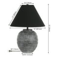 thumbnail image 2 of SAFAVIEH Naomi 22" Modern Ceramic Grey Table Lamp with Black Shade, 2 of 6