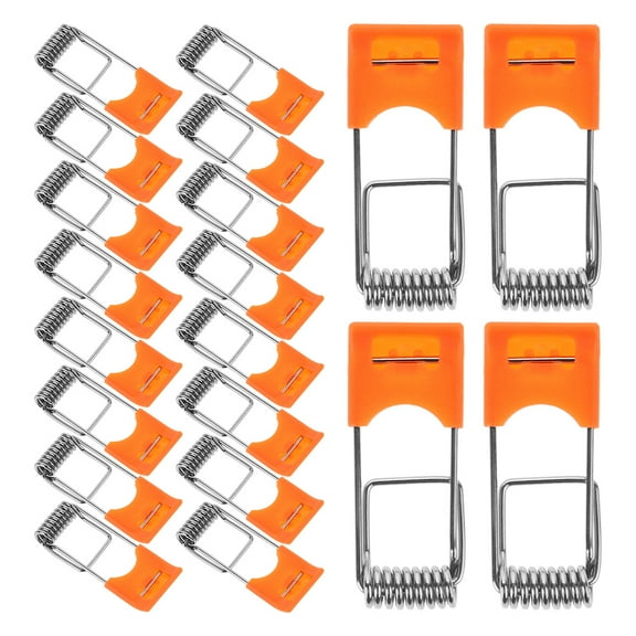 50 Pcs Garage Light Fixture Recessed Lighting Spring Clips Orange