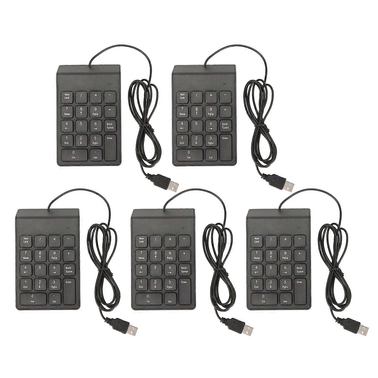 Numeric Keypad Plug In Wired Number Pad 18 Keys Ergonomic USB Plug and Play Quiet Typing Mini ...