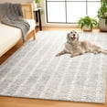 thumbnail image 3 of SAFAVIEH Abstract Madrid Striped Geometric Area Rug, Gray/Ivory, 6' x 6' Square, 3 of 11