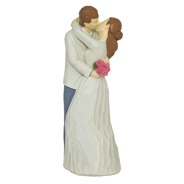 Estatua de pareja de enamorados, figura de resina, adorno de escritorio, coleccionable, regalo de boda Pareja de besos