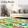 thumbnail image 2 of ODIKA 6x9 Machine Washable Non-Slip Area Rug, Whimsical Early Development Knowledge Guide With Illustrated Characters Ultra Soft Rug, None, 692640, 2 of 7