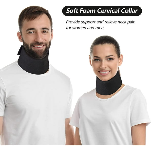 Soft Foam Neck Brace Universal Cervical Collar, Neck Brace for Neck Pain  and Support for Women, Men, Adjustable Neck Support Brace for Sleeping,  Pain