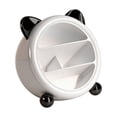 thumbnail image 4 of 1Pcs 7.5in Round Base Cat Ear Desktop Storage Caddy, Multi Grid Slant Opening Stationery Holder, Glossy Plastic Desk Organizer For Office Supplies & Small Cosmetics, 4 of 4