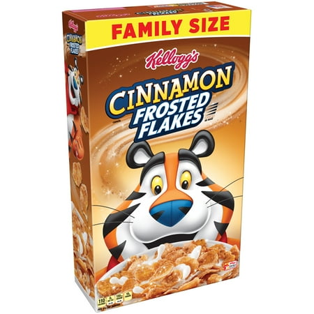 (3 pack) Kellogg's Frosted Flakes Breakfast Cereal, Cinnamon, 24