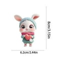 thumbnail image 6 of 3Pcs Acrylic Bunny Keychain under $5! Kadlawus Acrylic Bunny Pendant, Cute Easter Valentine Keychain, Car Rearview Mirror Accessory, Backpack Charm, Gift for Her, Kids, Party Favor, 6 of 9