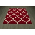 thumbnail image 4 of Sweet Home Stores Cozy Moroccan Trellis Design Contemporary Living & Bedroom Soft Shag Area Rug, 7'10" x 9'10", Red, 4 of 9