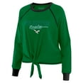 thumbnail image 2 of Women's WEAR by Erin Andrews Kelly Green Philadelphia Eagles Tie-Front Long Sleeve T-Shirt, 2 of 4