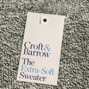 Croft & Barrow Men’s Crewneck Knit Pullover Sweater Size S Blue Black Gray Soft