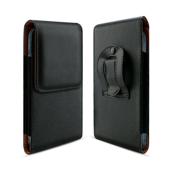 Elegant Choise Cell Phone Holster Holder Case with Belt Loop Leather Pouch for Men, Black