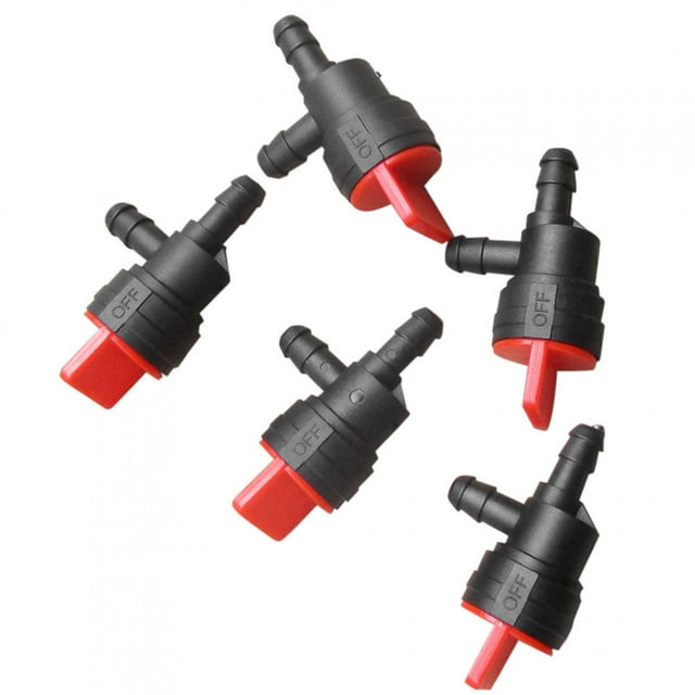 Universal Shut Off Valve 5PCS 90 Gas Fuel Shut Cut Off Valves 1/4 Inline For ATV Go Kart Mower Bike