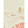 thumbnail image 5 of Suealasg 2Pcs Toddler Baby Girl Summer Outfits Fly Sleeve Letter Embroidery Tops + Shorts Set 6M 1T 2T 3T Kids Girls Clothes, 5 of 9