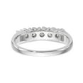 thumbnail image 5 of Solid 14K White Gold Five Stone Diamond Wedding Band Ring Size 9 (.5 cttw.), 5 of 8