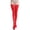 Red, variant on Women Stockings Velvet Long Tube Anti Over Knee Socks Lace High Thigh Stockings Solid Hosiery Beige