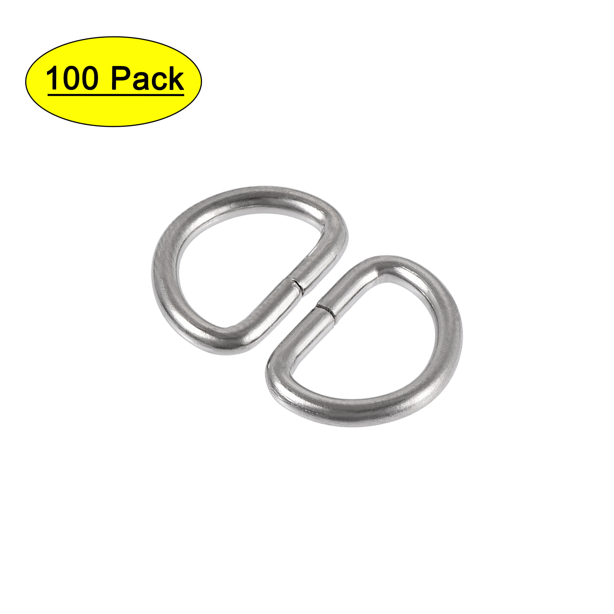 Reusachtig Bemiddelen leerling Metal D Ring 0.39"(10mm) D-Rings Buckle for Hardware Bags Belts Craft DIY  Accessories Silver Tone, 100pcs - Walmart.com