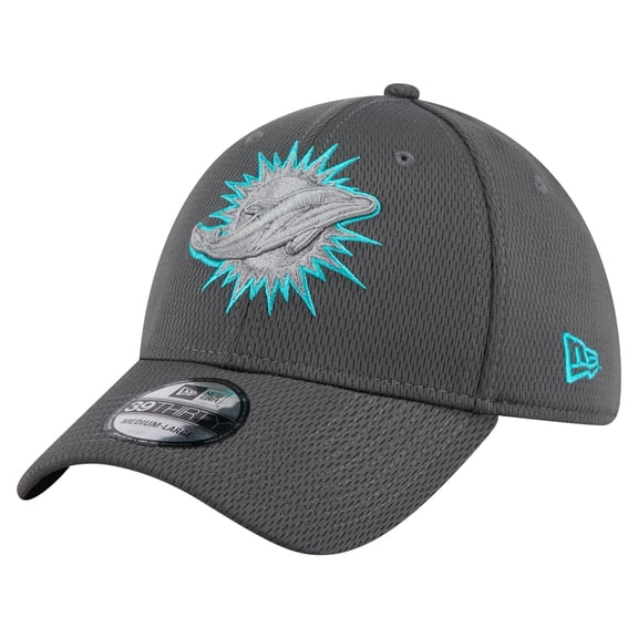 Men's New Era Graphite Miami Dolphins Main 39THIRTY Flex Hat