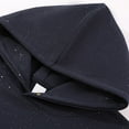 thumbnail image 6 of Women's Sparkle Solid Color Hooded Sweatshirt with Pocket, Oversized Long Sleeve Pullover, Soft Comfortable Casual Streetwear for Spring Fall Daily Wear, Work, Sports and Loungewear Navy XXL, 6 of 7