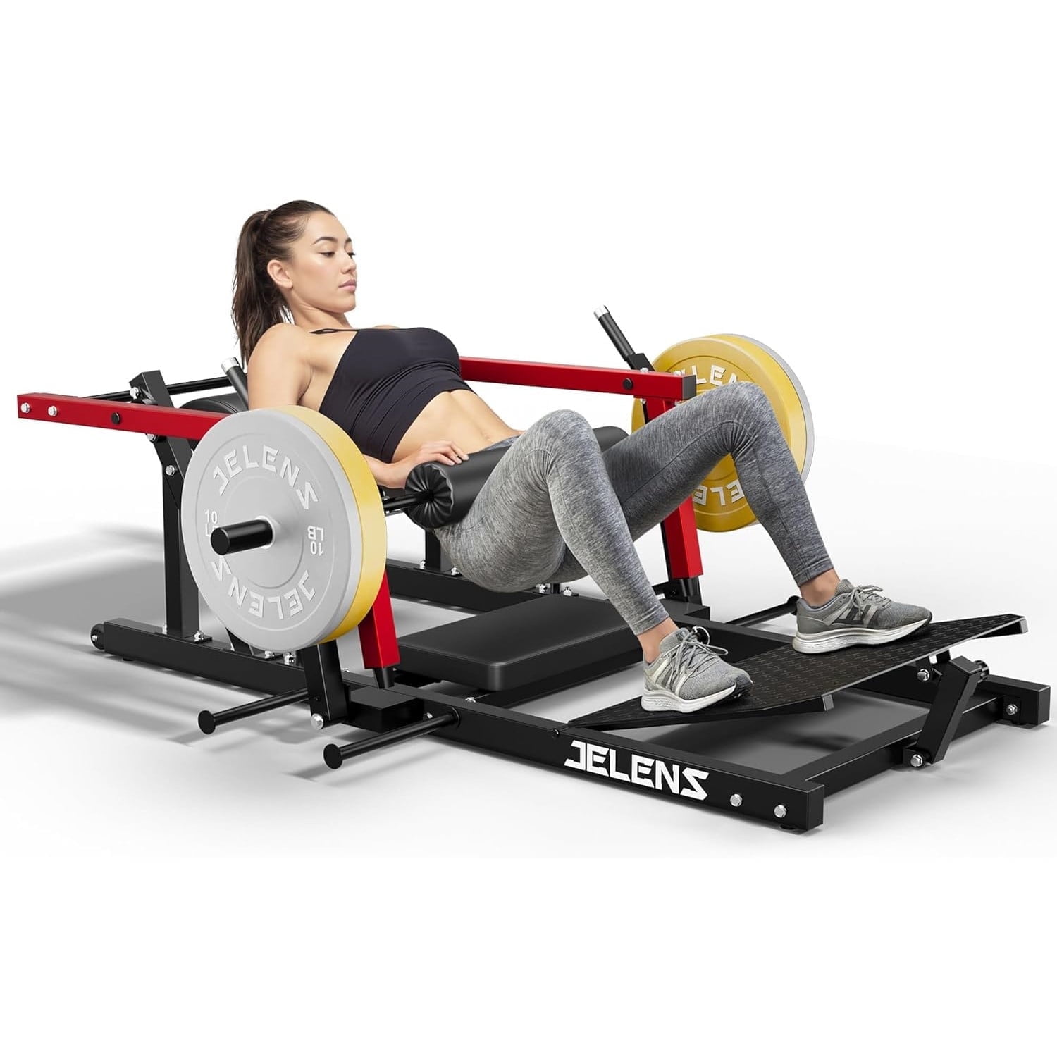 JELENS Cable Crossover Machine, Lat Pull Down Machine, 16