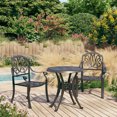 thumbnail image 1 of vidaXL 3 Piece Bistro Set Cast Aluminium Black, 1 of 5