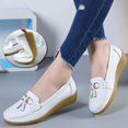 thumbnail image 4 of XIHAHA, zapatos planos de Ballet a la moda para mujer, mocasines transpirables de cuero recortados, zapatos náuticos para mujer, zapatos informales de bailarina para mujer, 4 of 5