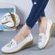 thumbnail image 4 of XIHAHA, zapatos planos de Ballet a la moda para mujer, mocasines transpirables de cuero recortados, zapatos náuticos para mujer, zapatos informales de bailarina para mujer, 4 of 5