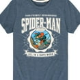 thumbnail image 3 of Marvel Your Friendly Neighborhood Spider-Man - Friendly Spidey Collegiate - Toddler And Youth Short Sleeve Graphic T-Shirt, 3 of 5