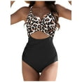 thumbnail image 3 of LOVEVER Women‘s One-Piece Swimsuit - Tummy Control High-Waisted Bathing suit  Full Coverage Swimwear with Deep V-Neck & Twisted Front  Non-Slip Grip - Stretchy Swim Suit for Beach  Pool, 3 of 7