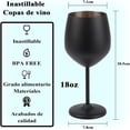 thumbnail image 2 of Juego de Copas de Vino de Acero Inoxidable con Tallo de Cobre Y Oro, 2 Piezas, Copa de Vino Tinto Inastillable, Fiesta, Boda (Oro rosa), 2 of 4