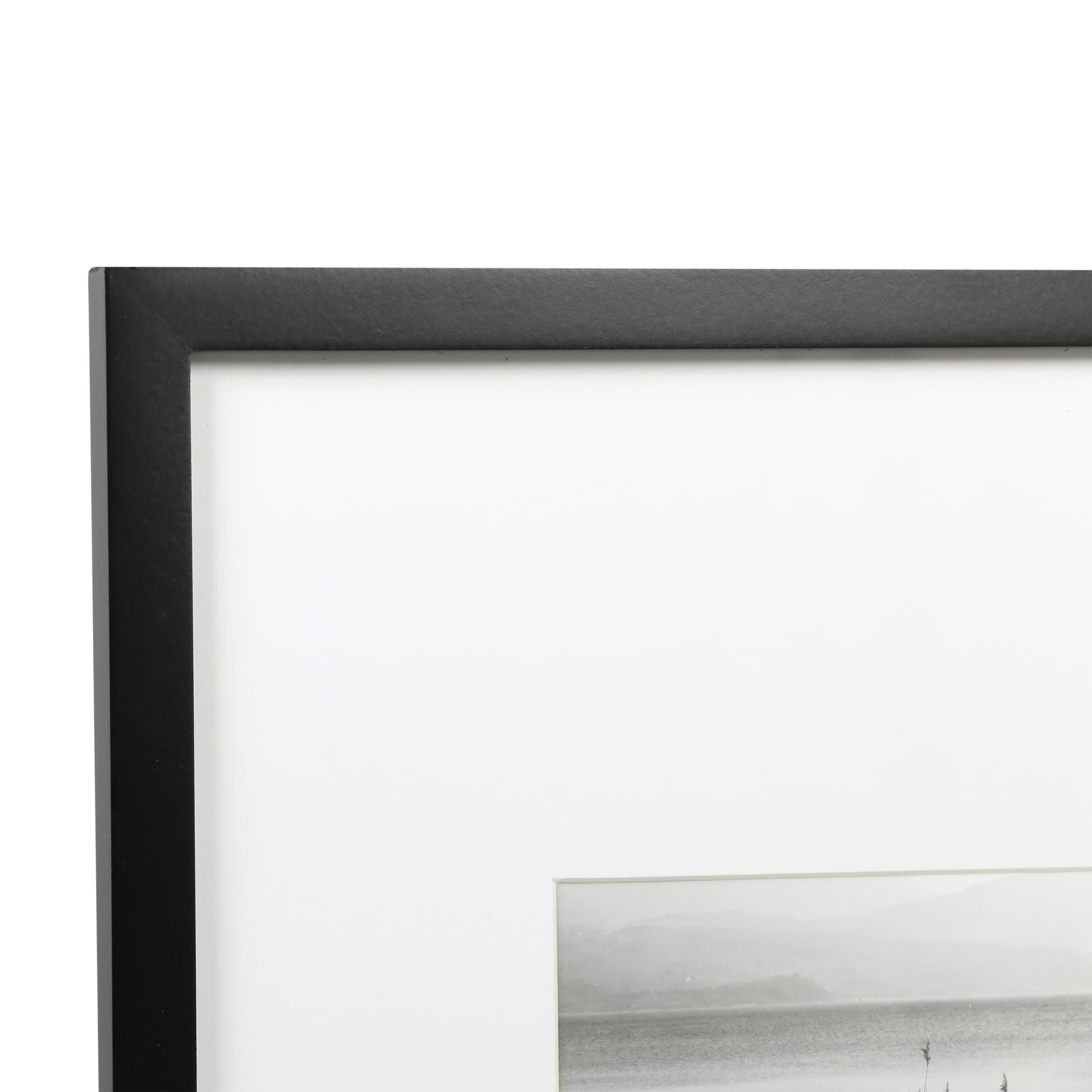 Mainstays - 5x7 Picture Frame - Black Matted Gallery Linear Program Wall Photo Frame, Set of 3